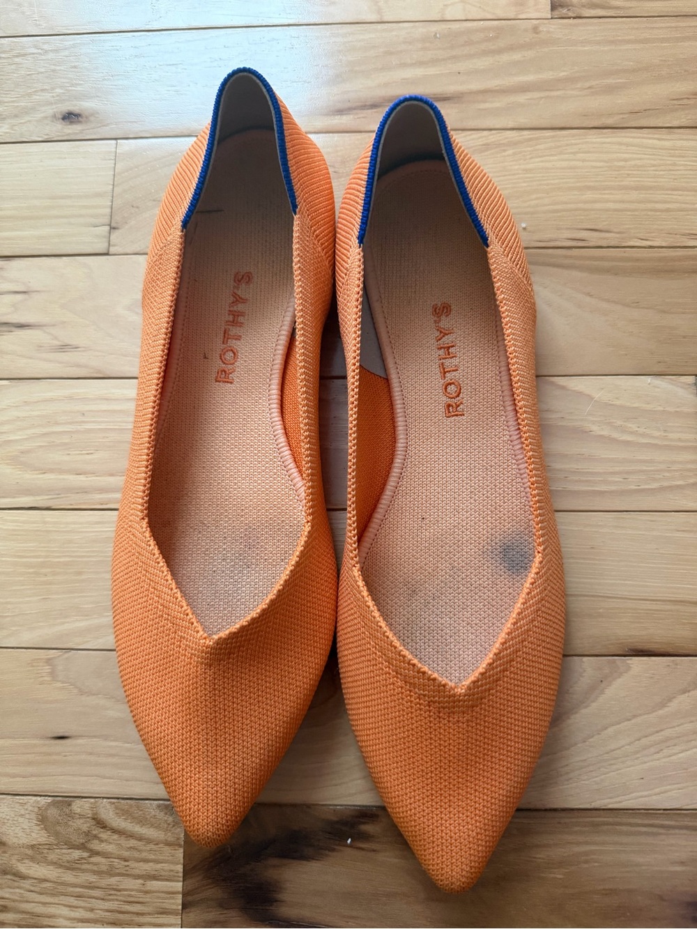 Rothy's Orange Pointed Knit Flats - Picture 3 of 3